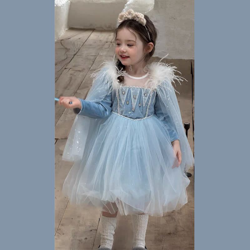 [Archive Sale] Mesh Feather-trimmed Sleeveless Maxi Dresses - image 4