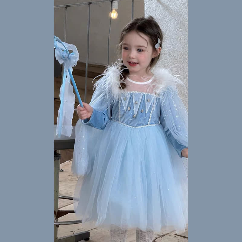 [Archive Sale] Mesh Feather-trimmed Sleeveless Maxi Dresses - image 2