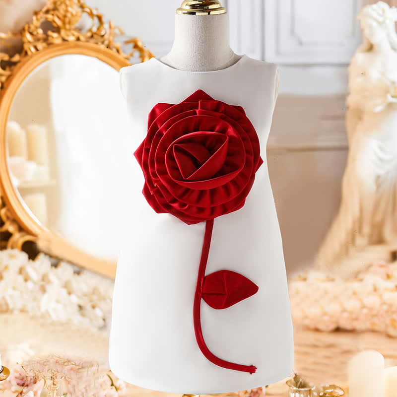 Chemical Fiber Blend Rosette Sleeveless Midi Dresses - image 3