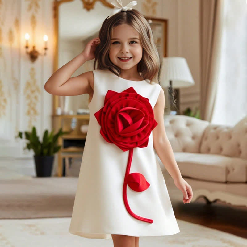Chemical Fiber Blend Rosette Sleeveless Midi Dresses - image 1