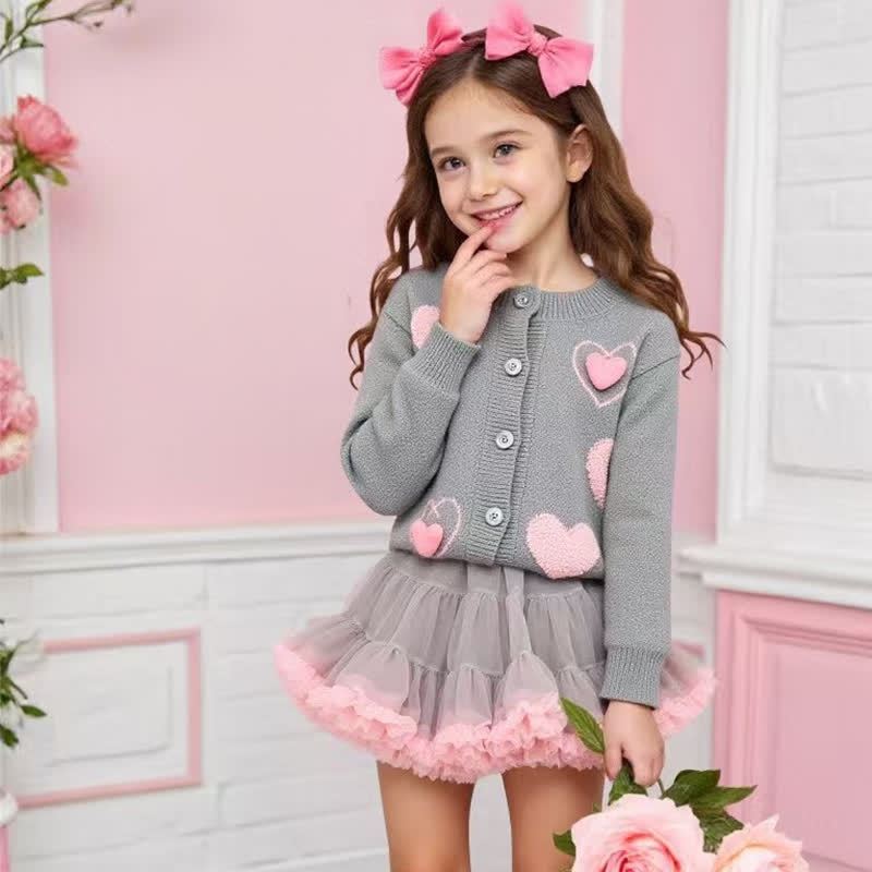 [Archive Sale] Knitting Embellished Long Sleeve Short Two-piece Set - image 4