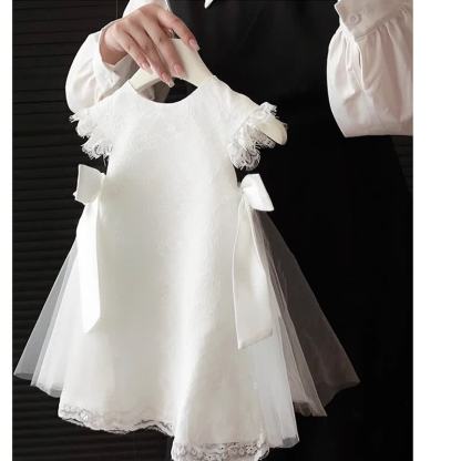   Lace Bow Sleeveless Midi Dresses - image 2