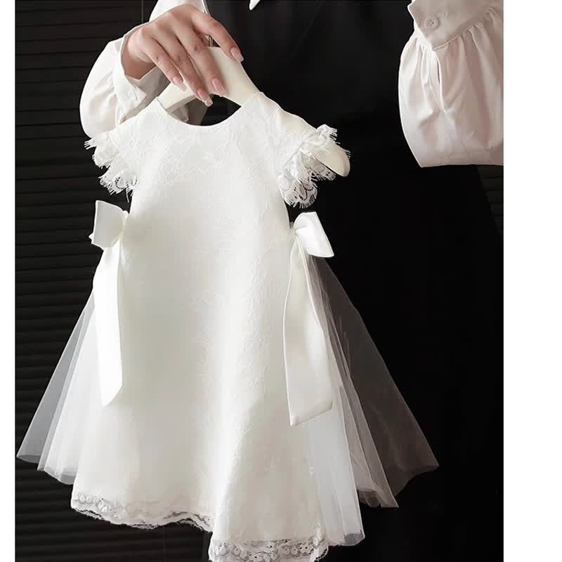   Lace Bow Sleeveless Midi Dresses - image 2