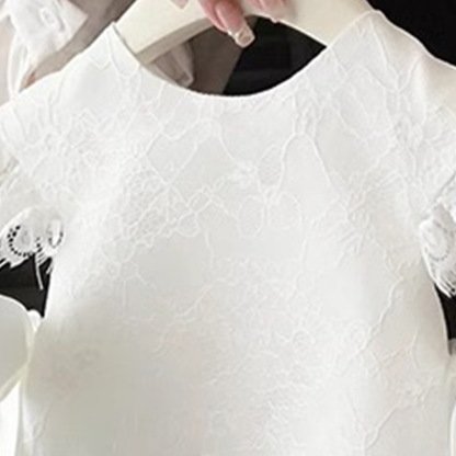   Lace Bow Sleeveless Midi Dresses - image 4