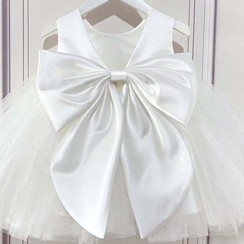 Satin Bow Sleeveless Midi Dresses - image 9