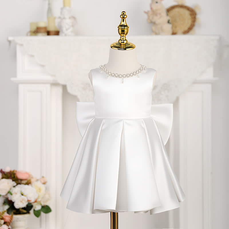 Satin Bow Sleeveless Midi Dresses - image 2