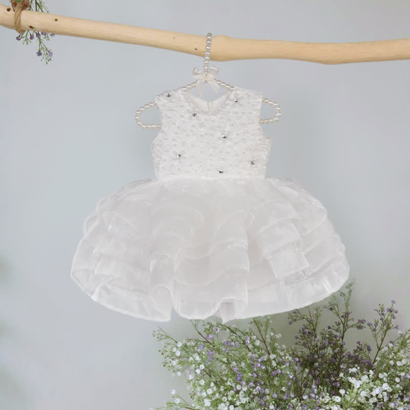 Organza Imitation Pearls Beaded Loose Midi Dresses - image 2