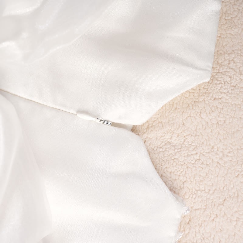 Organza Imitation Pearls Beaded Loose Midi Dresses - image 5