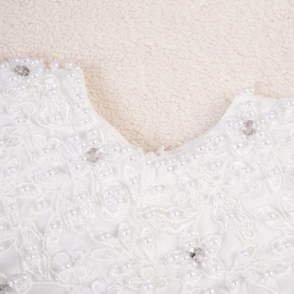 Organza Imitation Pearls Beaded Loose Midi Dresses - image 4