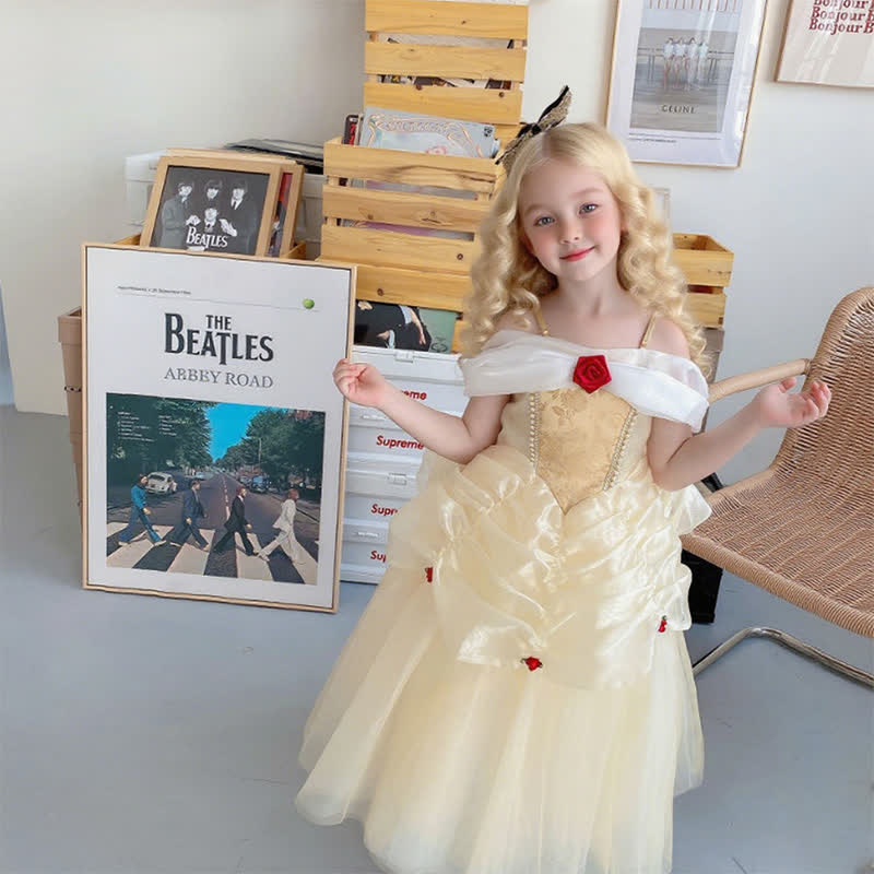 Mesh Gathered Sleeveless Maxi Dresses - Belle - 10-11Y - image 1