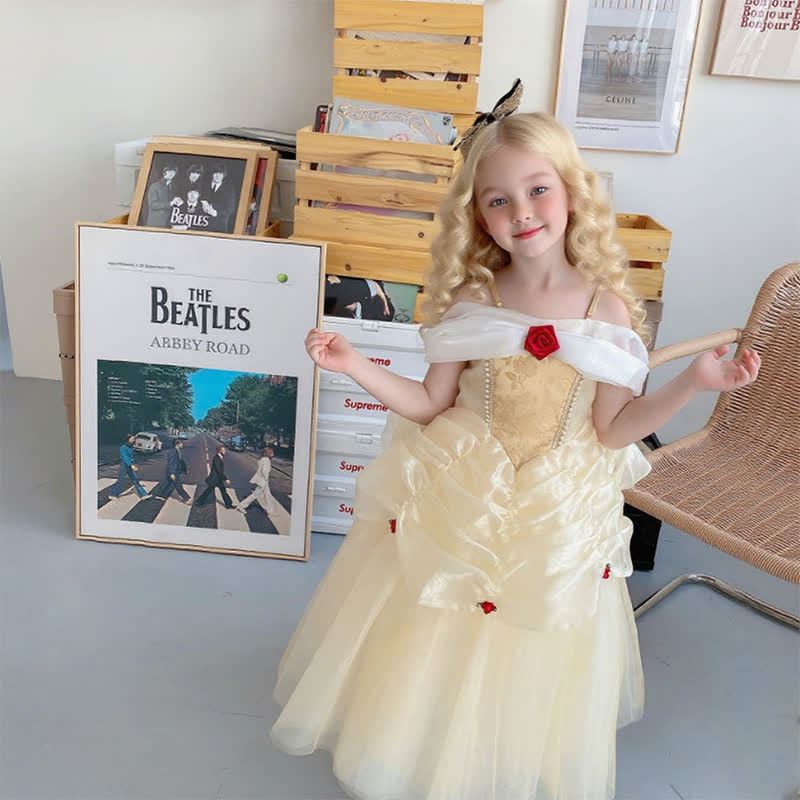 Mesh Gathered Sleeveless Maxi Dresses - Belle - 10-11Y - image 1