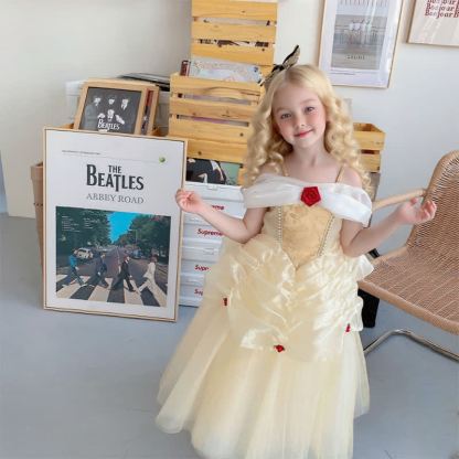 Mesh Gathered Sleeveless Maxi Dresses - Belle - 10-11Y - image 1