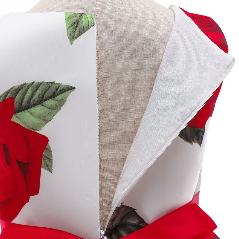 Satin Bow Sleeveless Mid-long Dresses - image 10