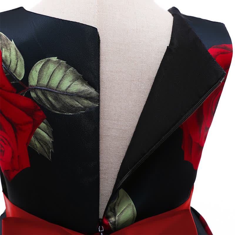 Satin Bow Sleeveless Mid-long Dresses - image 15