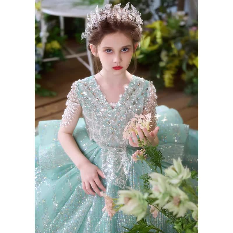 Mesh Sequins Folds Sleeveless Maxi Dresses - image 7