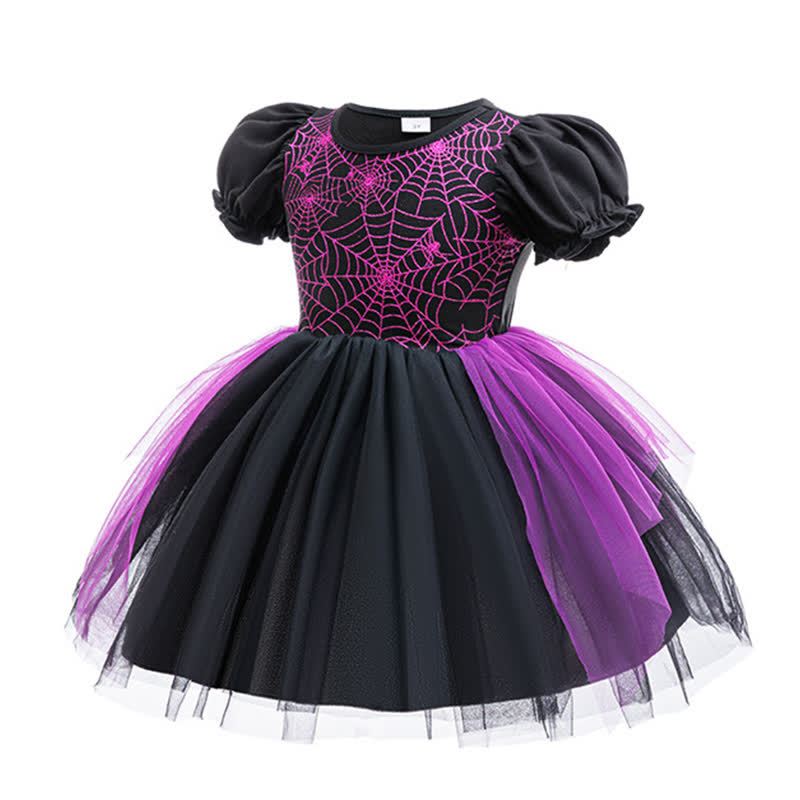 Mesh Halloween Painting Short Sleeve Midi Dresses - image 2