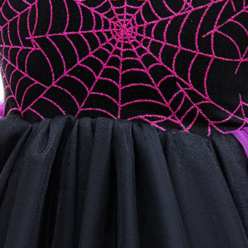 Mesh Halloween Painting Short Sleeve Midi Dresses - image 5