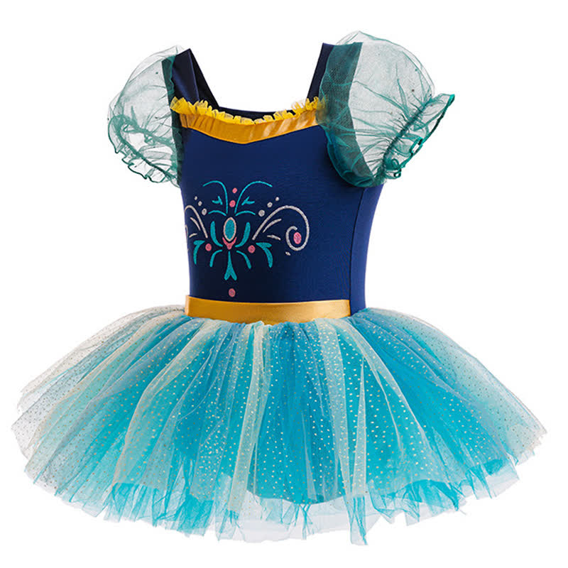 Mesh Split Joint Ballet Short Sleeve Midi Dresses - image 2