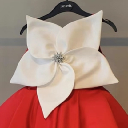 Satin Rosette Sleeveless Midi Dresses - image 12