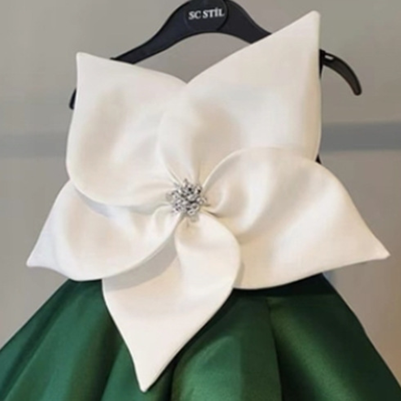 Satin Rosette Sleeveless Midi Dresses - image 15