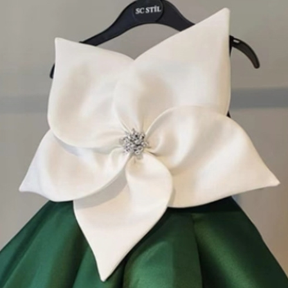 Satin Rosette Sleeveless Midi Dresses - image 15