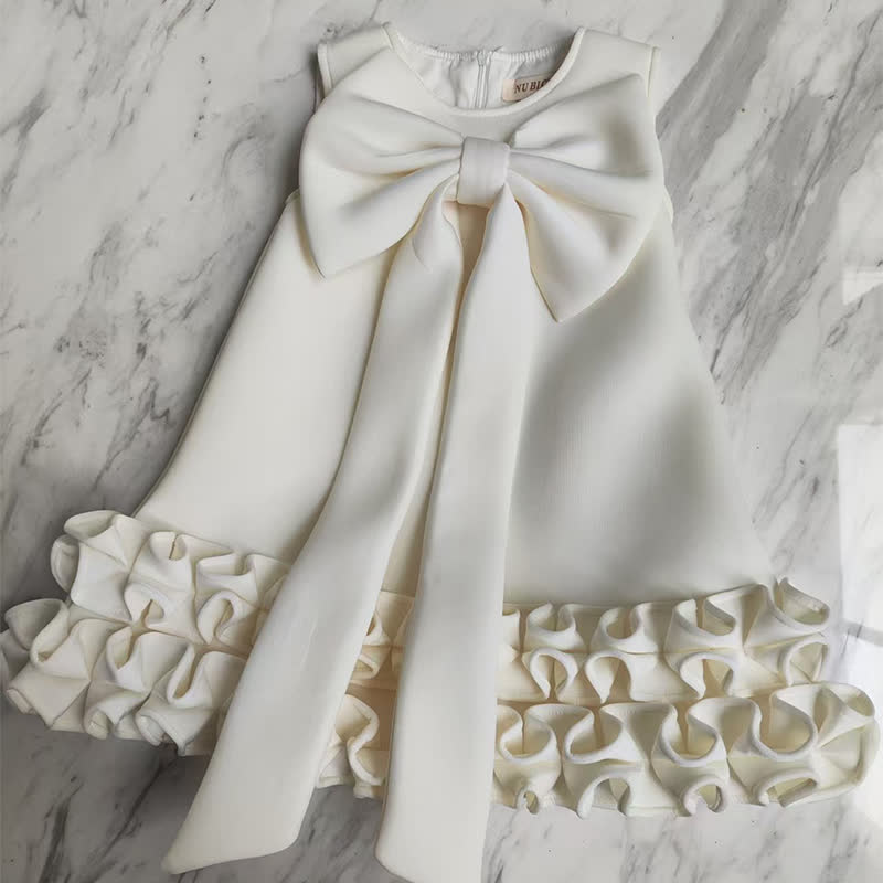 SCUBA KNIT Bow Sleeveless Midi Dresses - image 2