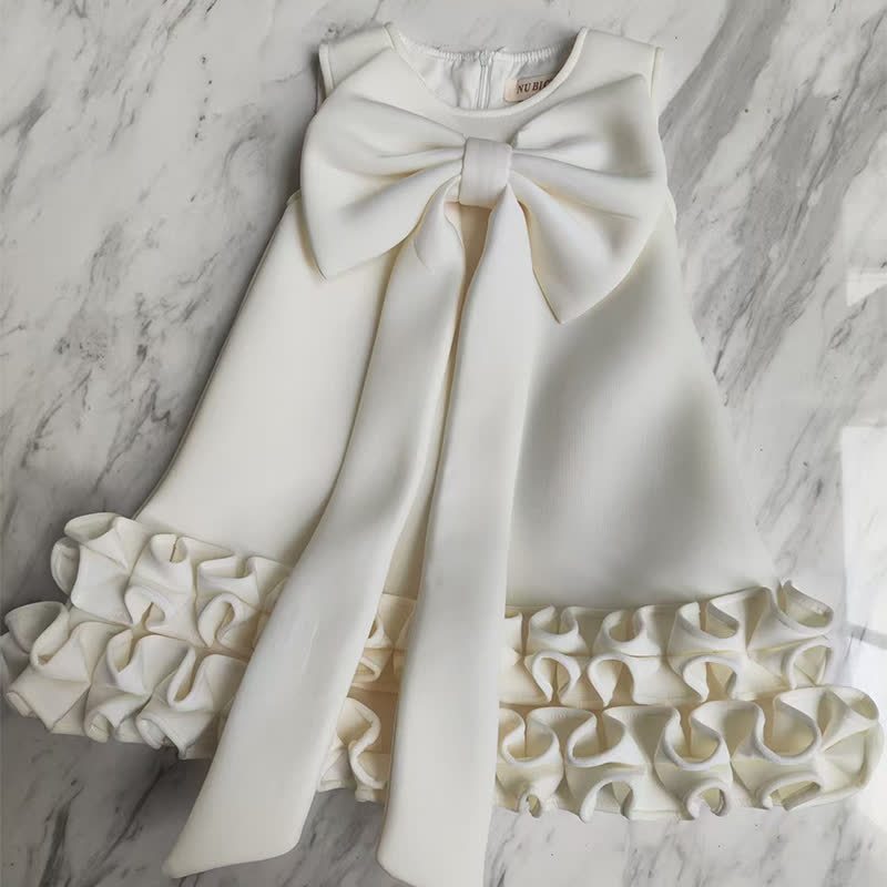 SCUBA KNIT Bow Sleeveless Midi Dresses - image 2