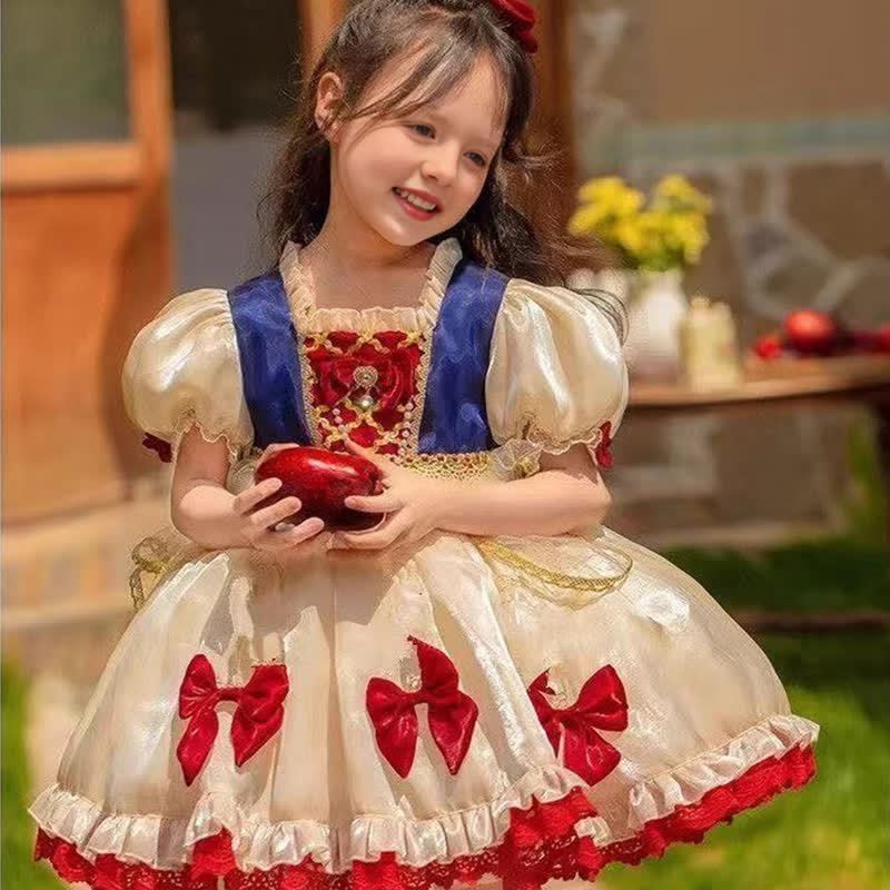 Organza Bow Short Sleeve Midi Dresses - Snow White - 13-14Y - image 1