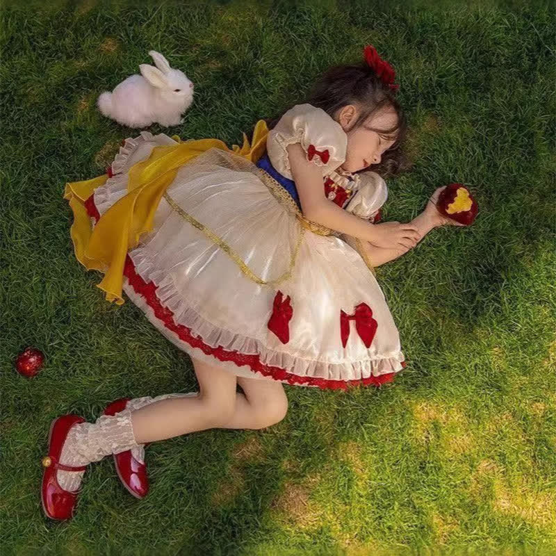 Organza Bow Short Sleeve Midi Dresses - image 2