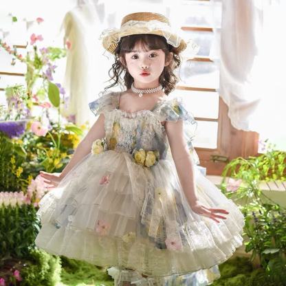 [Archive Sale] Chemical Fiber Blend Rosette Sleeveless Midi Dresses - image 2