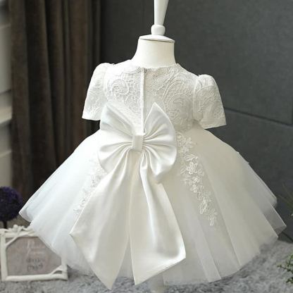 Mesh Applique Long Sleeve Midi Dresses - Short Sleeve - 13-14Y - image 7