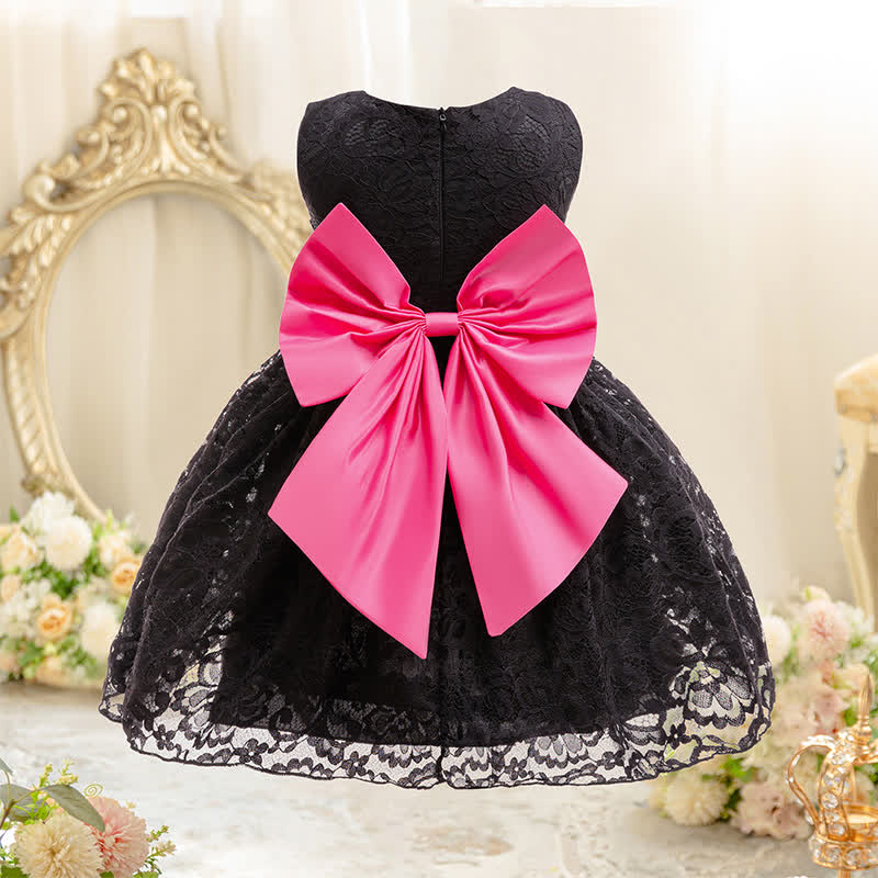 Lace Bow Sleeveless Midi Dresses - image 2