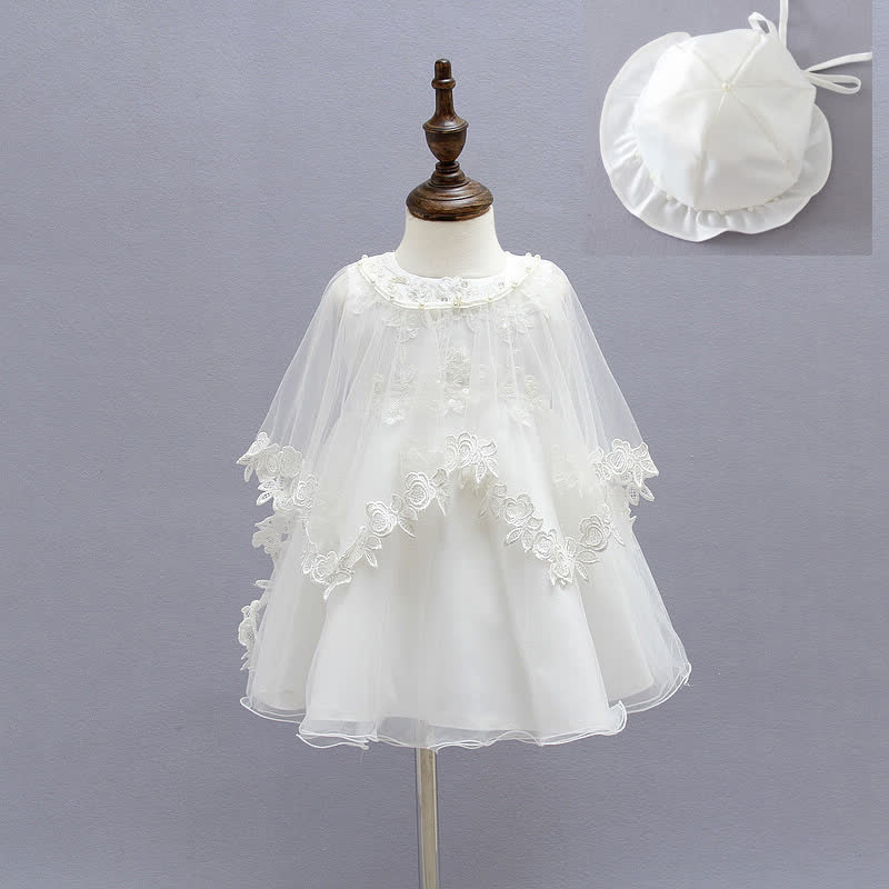 [Archive Sale] Mesh Applique Sleeveless Midi Dresses - White - 12-15M - image 1