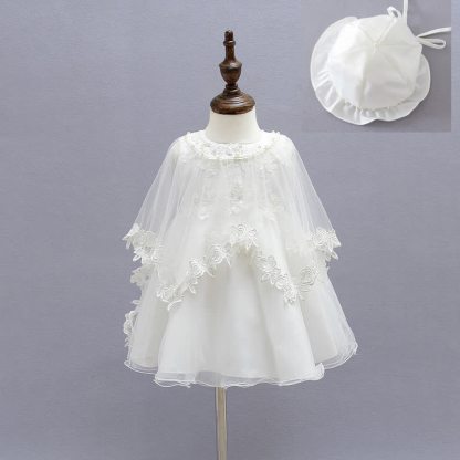 [Archive Sale] Mesh Applique Sleeveless Midi Dresses - White - 12-15M - image 1