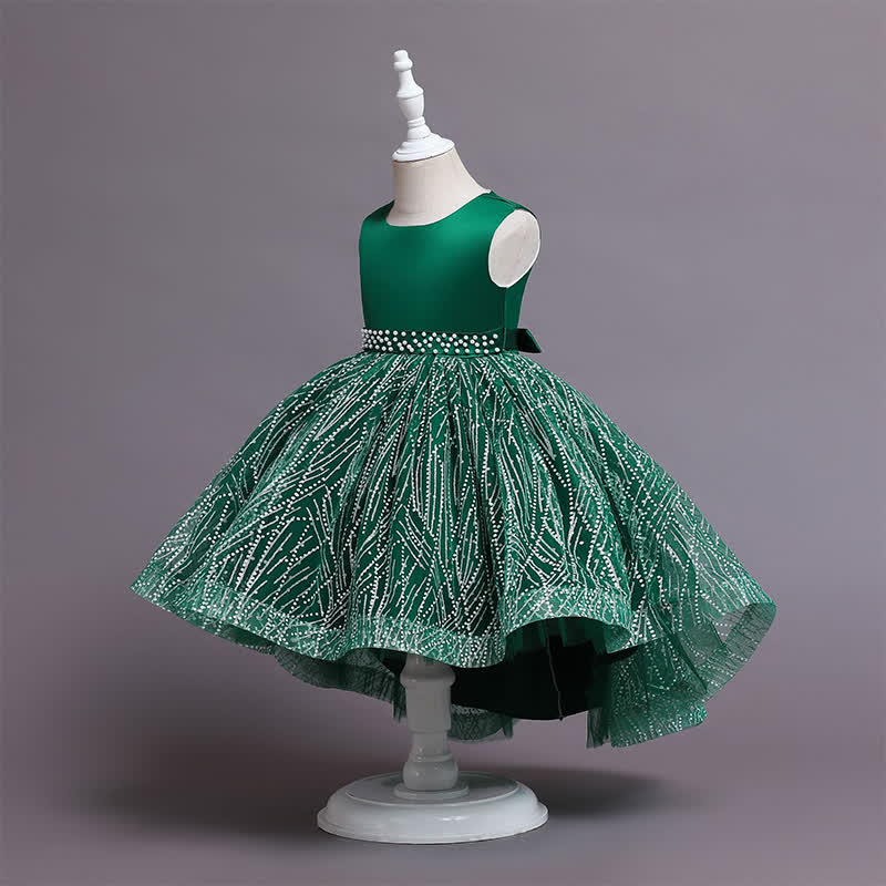 Satin Crystal Sleeveless Midi Dresses - image 2