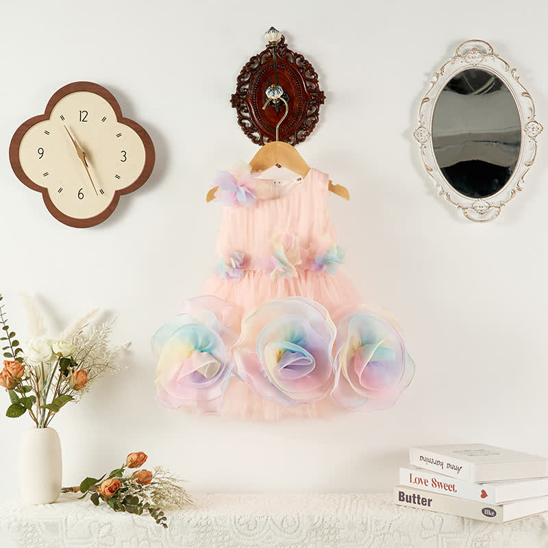 Mesh Sleeveless Mid-long Dresses - image 3