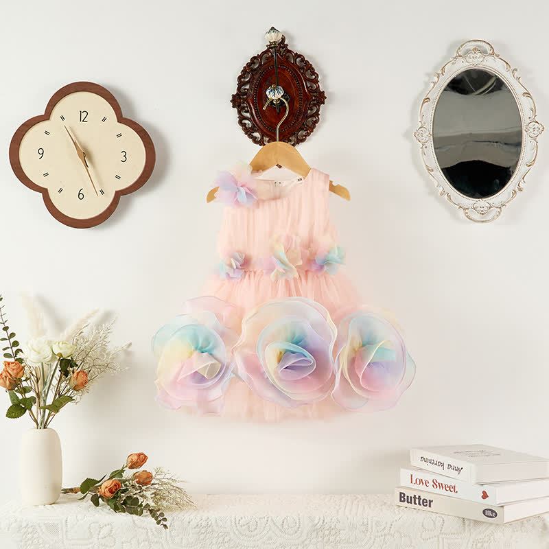 Mesh Sleeveless Mid-long Dresses - image 3