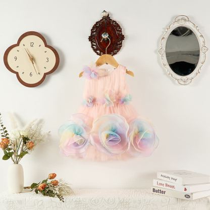 Mesh Sleeveless Mid-long Dresses - image 3