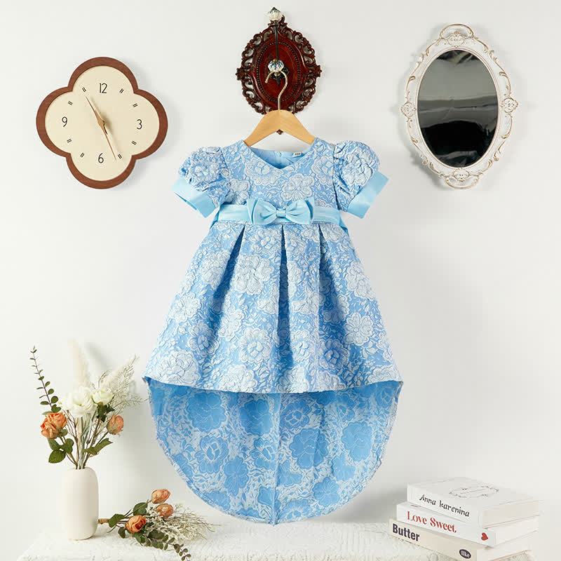 [Archive Sale] Jacquard Embossed Printing Irregular Craftsmanship Jacquard Short Sleeve Mid-long Dresses - image 1