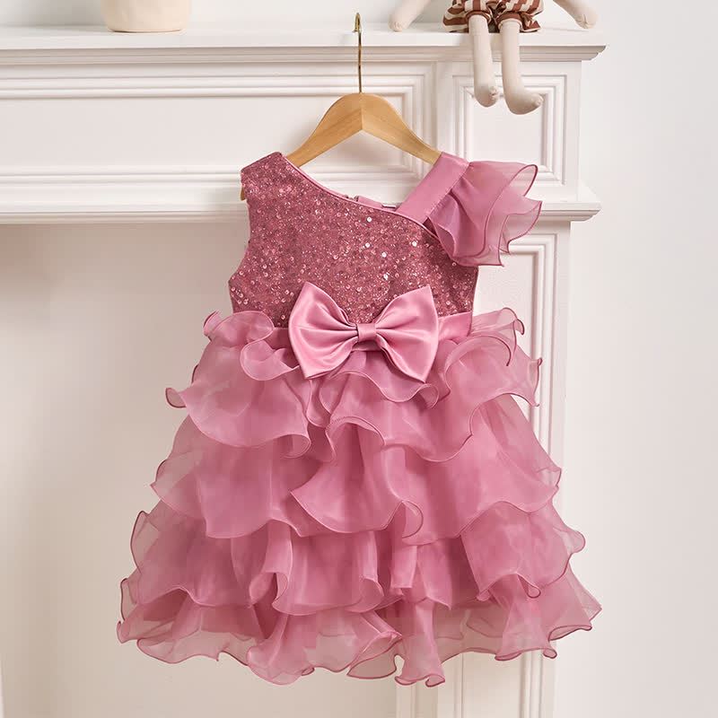 Sequins & Organza Bow Sleeveless Maxi Dresses - image 3