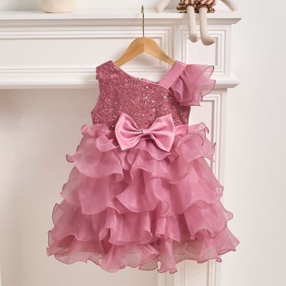 Sequins & Organza Bow Sleeveless Maxi Dresses - image 3