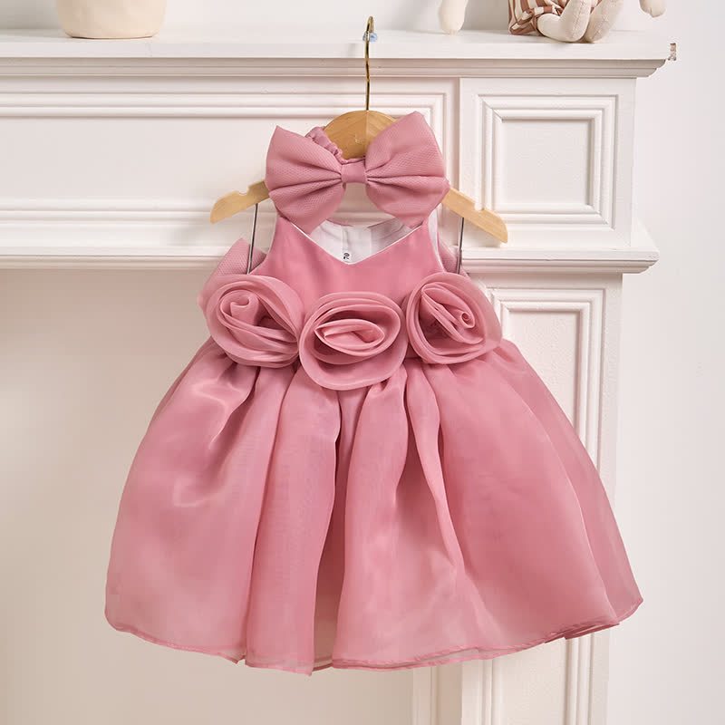 Organza Rosette Sleeveless Shorts Dresses - image 2
