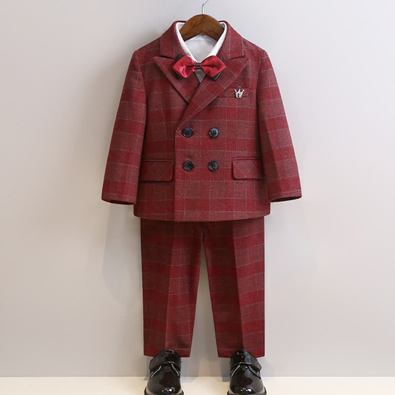 [Archive Sale] Chemical Fiber Blend Buckle Long Sleeve Regular 5-piece Formal Suit - image 2