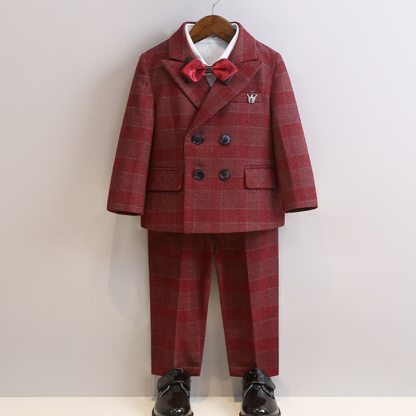 [Archive Sale] Chemical Fiber Blend Buckle Long Sleeve Regular 5-piece Formal Suit - image 2