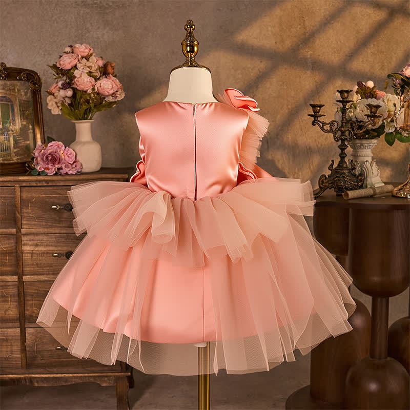 Satin Rosette Sleeveless Midi Dresses - image 2