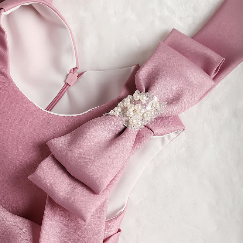 Voile Pearl Bow Sleeveless Midi Dresses - image 4