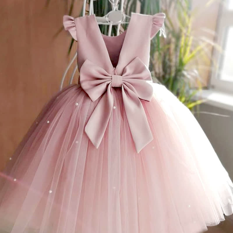 Mesh Bow Sleeveless Midi Dresses - image 11