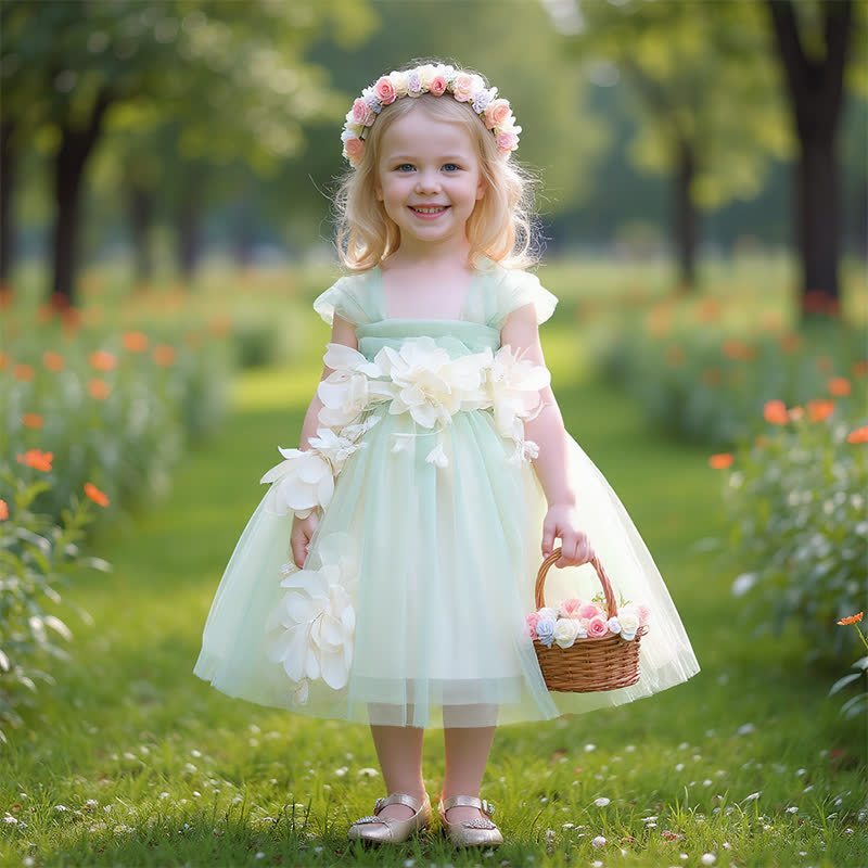 Mesh Rosette Sleeveless Midi Dresses - image 2