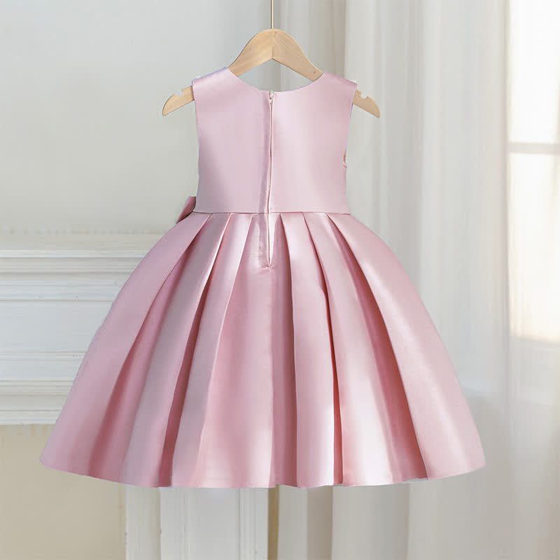 Satin Bow Sleeveless Midi Dresses - image 2