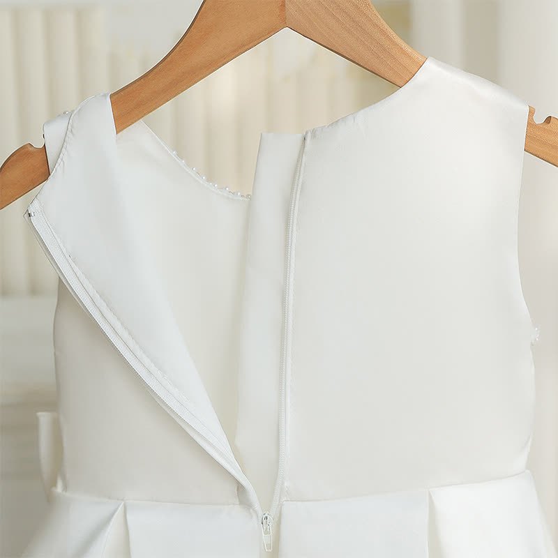 Satin Bow Sleeveless Midi Dresses - image 9